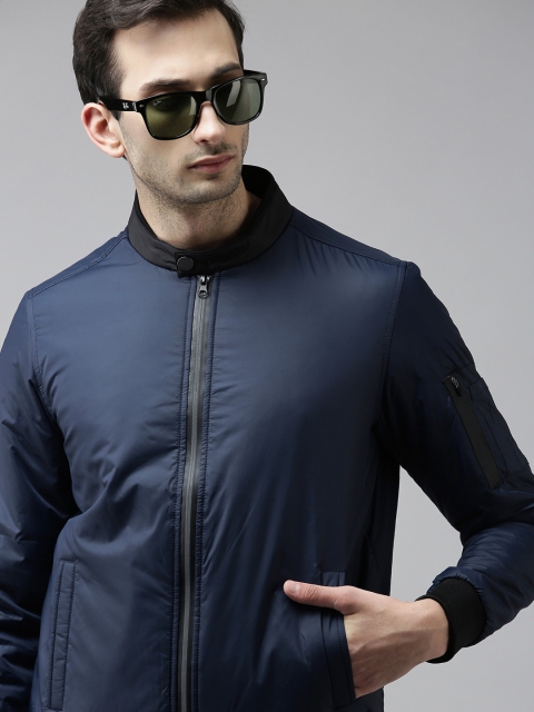 

SPYKAR Men Navy Blue Solid Bomber Jacket