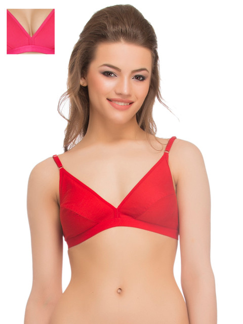 

Clovia Pack Of 2 Bra, Red