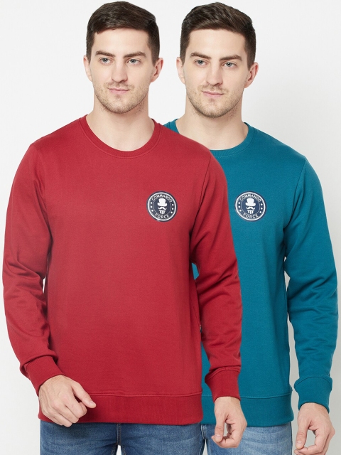 

ELEGANCE Men Pack of 2 Sweatshirt, Teal