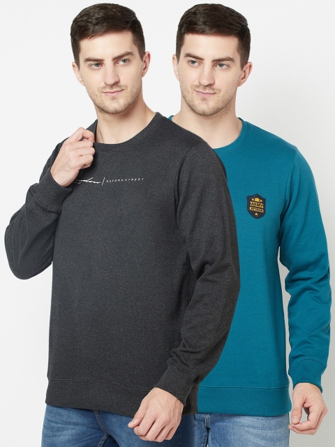 

ELEGANCE Men Pack of 2 Sweatshirts, Teal