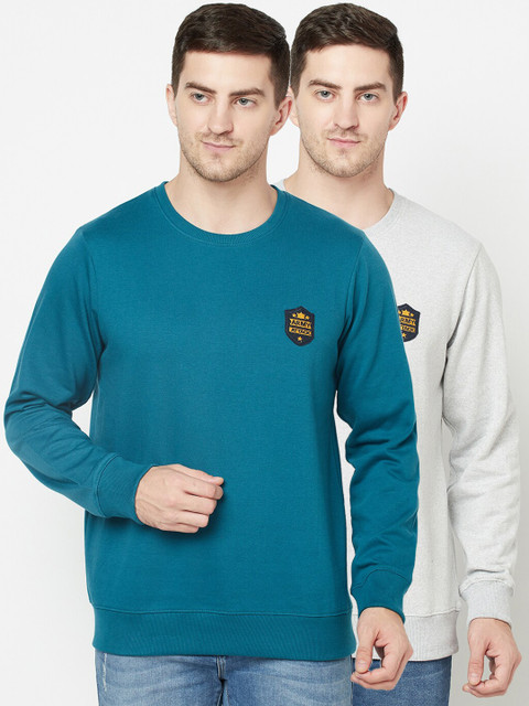 

ELEGANCE Men Pack of 2 Sweatshirts, Teal