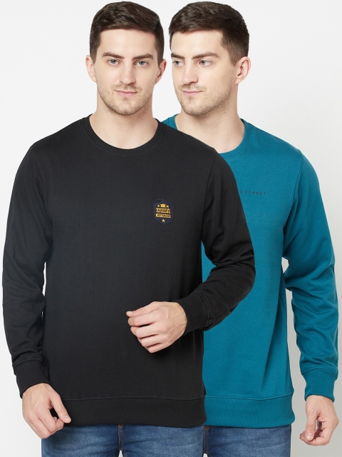 

ELEGANCE Men Pack of 2 Sweatshirts, Teal