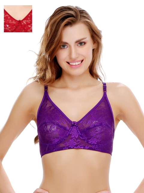 

Clovia Pack Of 2 Bra, Purple