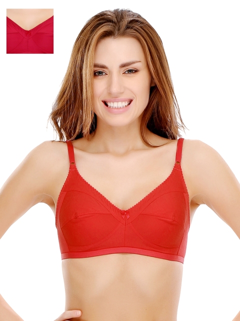 

Clovia Pack Of 2 Bra, Red