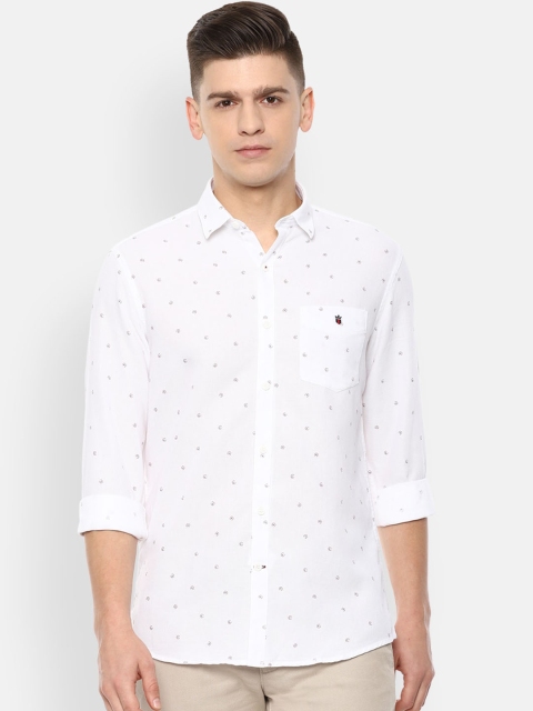 

Louis Philippe Sport Men White Slim Fit Opaque Printed Casual Shirt