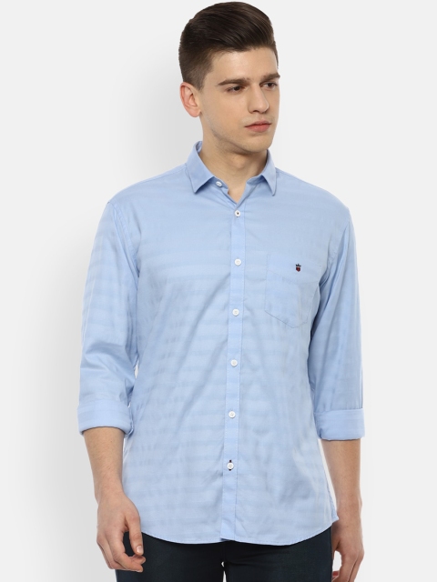 

Louis Philippe Sport Men Blue Slim Fit Horizontal Stripes Opaque Casual Shirt