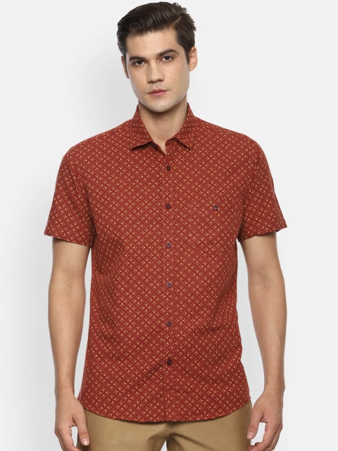 

Louis Philippe Sport Men Red Slim Fit Opaque Printed Casual Shirt