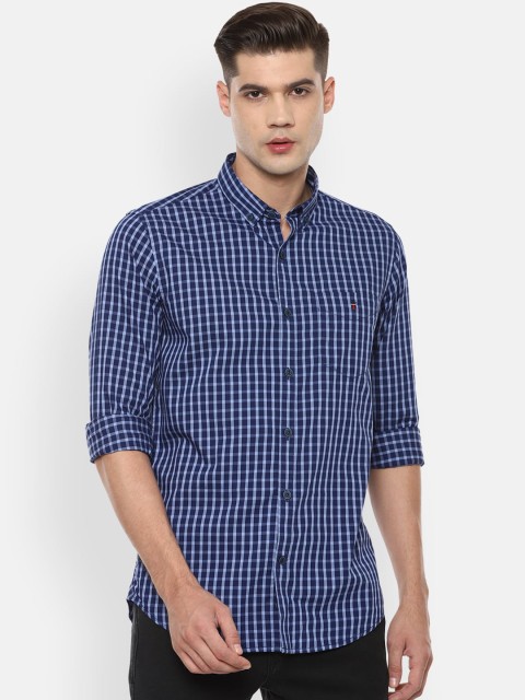 

Louis Philippe Sport Men Navy Blue Slim Fit Opaque Checked Casual Shirt