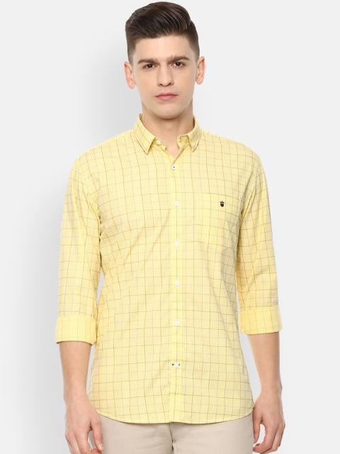 

Louis Philippe Sport Men Yellow Slim Fit Checked Casual Shirt