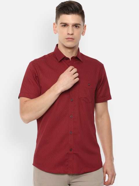 

Louis Philippe Sport Men Maroon Slim Fit Opaque Pure Cotton Casual Shirt