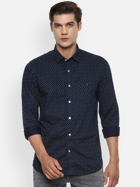 

Louis Philippe Sport Men Navy Blue Slim Fit Opaque Printed Pure Cotton Casual Shirt