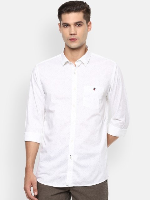 

Louis Philippe Sport Men White Slim Fit Opaque Printed Casual Shirt