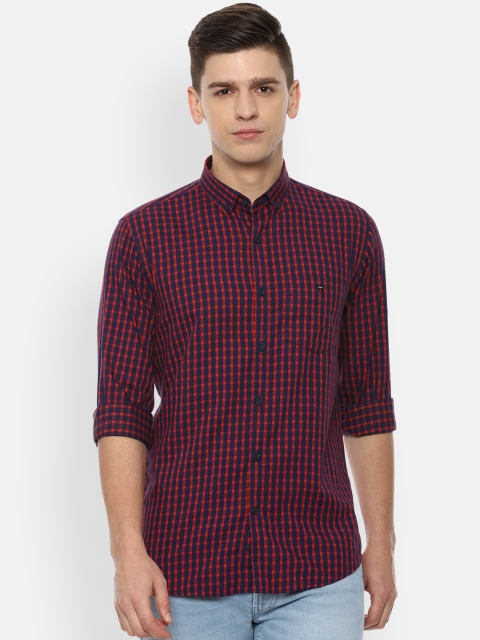 

Louis Philippe Sport Men Maroon Slim Fit Opaque Checked Casual Shirt