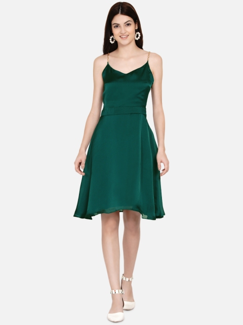 

Samshek Green Georgette Dress