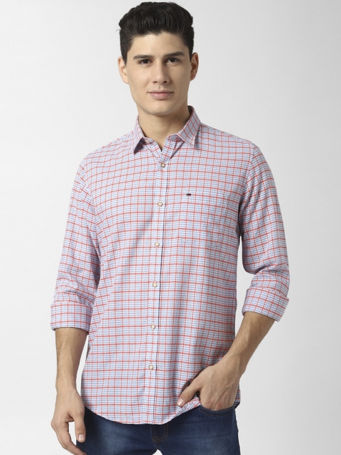 

Peter England Casuals Men Blue Slim Fit Opaque Checked Casual Shirt