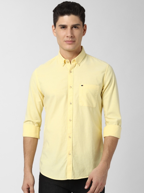 

Peter England Casuals Men Yellow Slim Fit Opaque Casual Shirt