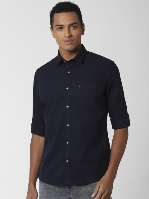 

Peter England Casuals Men Navy Blue Slim Fit Casual Shirt