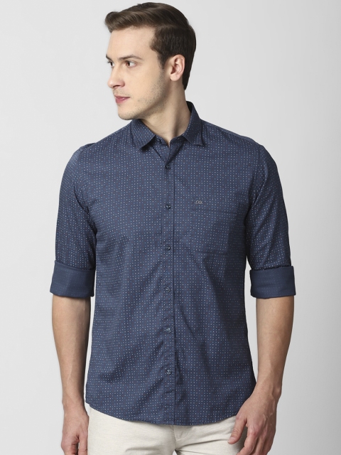 

Peter England Casuals Men Navy Blue Slim Fit Micro Ditsy Printed Casual Shirt
