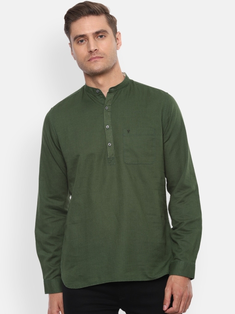 

Van Heusen Sport Men Green Solid Slim Fit Casual Shirt