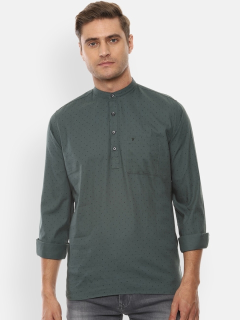 

Van Heusen Sport Men Grey Slim Fit Opaque Printed Casual Shirt