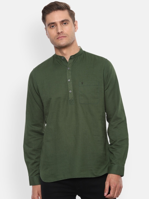 

Van Heusen Sport Men Green Slim Fit Opaque Casual Shirt