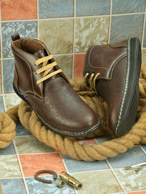

John Karsun Men Brown Flat Boots