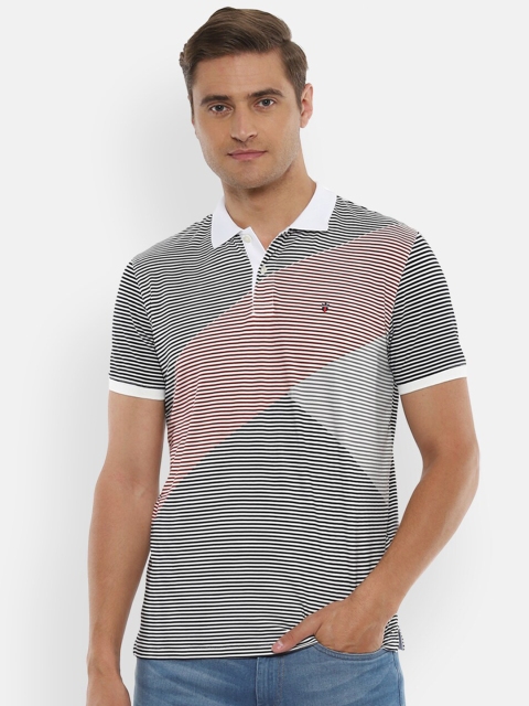 

Louis Philippe Sport Men Black & Red Colourblocked Polo Collar Slim Fit T-shirt