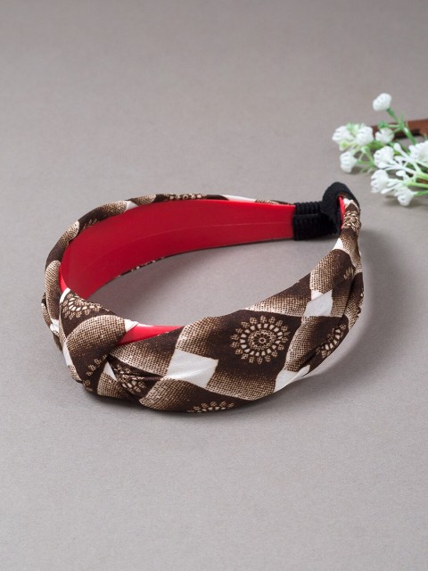 

Golden Peacock Women Brown & Pink Knot Hairband