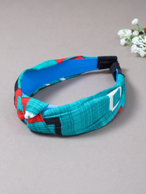 

Golden Peacock Women Blue & Red Hairband