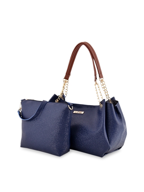 

LaFille Set of 2 Blue Textured Hobo Bag & Sling Bag