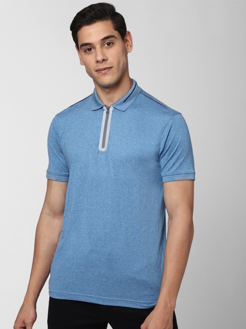 

Peter England Casuals Men Blue Polo Collar T-shirt