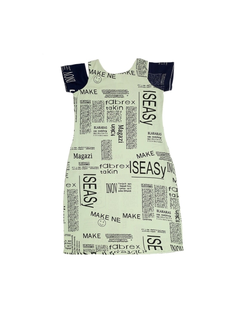 

ruviero Green & Black Printed A-Line Dress