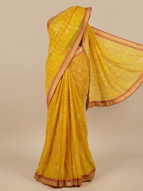 

Pothys Yellow & Red Floral Saree