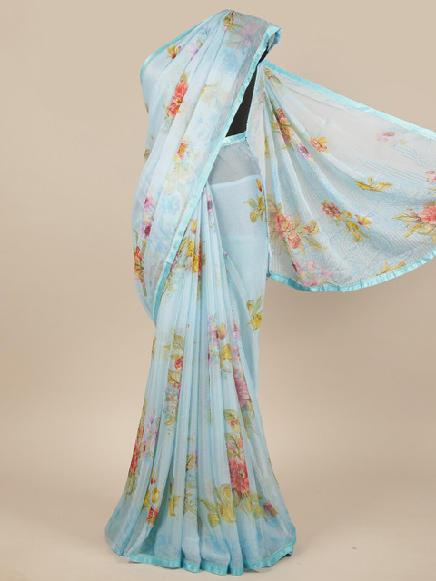 

Pothys Blue Floral Saree