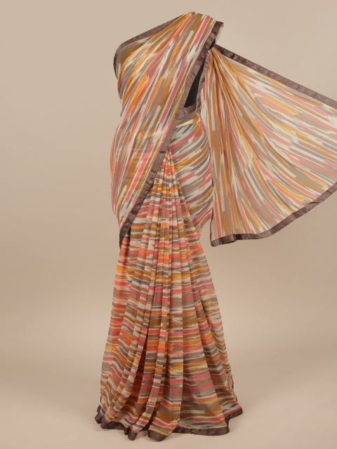 

Pothys Multicoloured Printed Poly Chiffon Saree, Multi