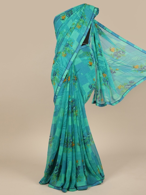 

Pothys Blue & Green Floral Saree