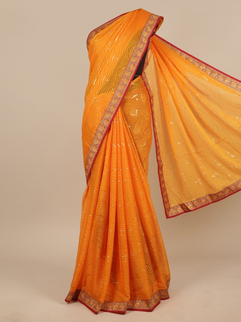 

Pothys Yellow & Red Zari Saree