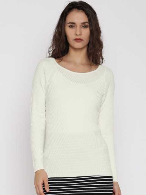 

SELA Women White Sweater