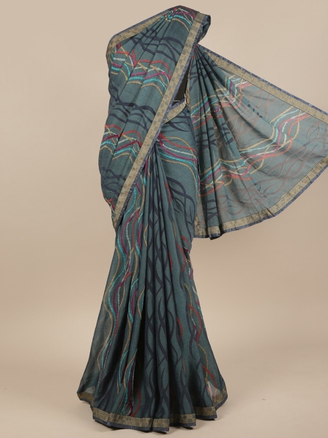 

Pothys Grey & Black Printed Chiffon Saree
