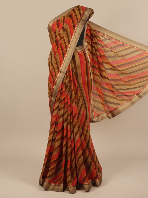 

Pothys Multicoloured Striped Saree, Multi