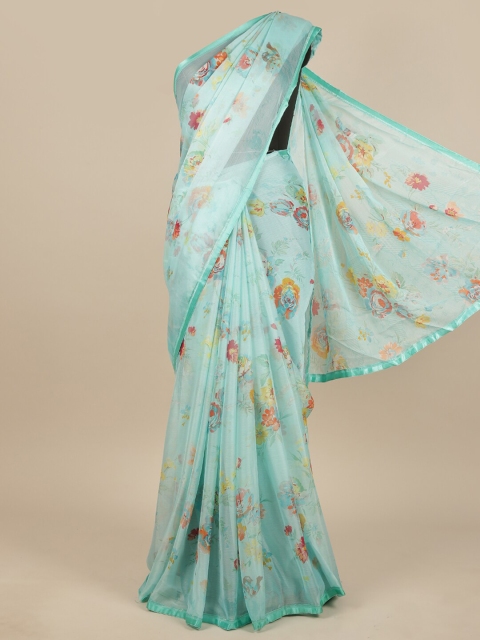 

Pothys Blue & Red Floral Saree