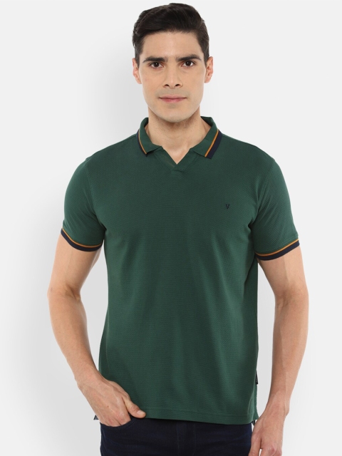 

Van Heusen Sport Men Green Polo Collar Pockets T-shirt