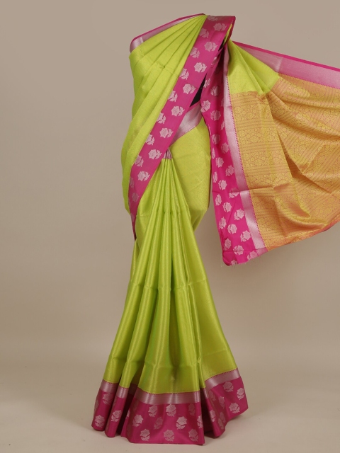 

Pothys Green & Magenta Ethnic Motifs Jute Silk Saree