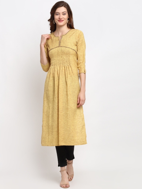 

Lovely Lady Women Mustard Yellow Kurta
