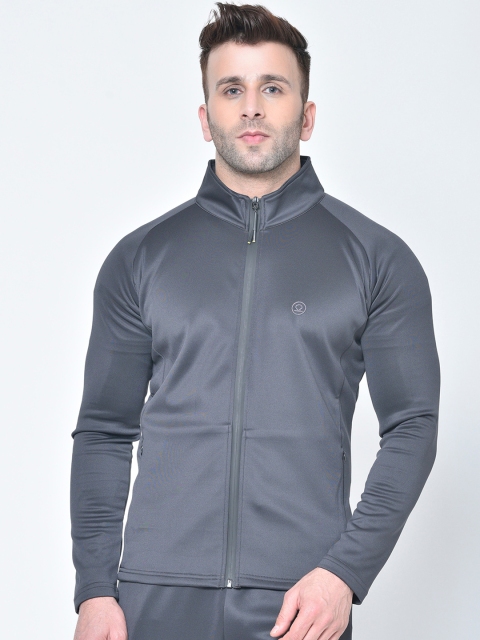 

Chkokko Men Grey Lightweight Training Sporty Jacket