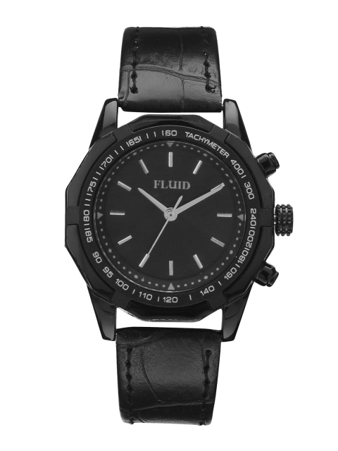 

FLUID Women Black Dial & Black Leather Straps Analogue Watch FL21-905-BK01L