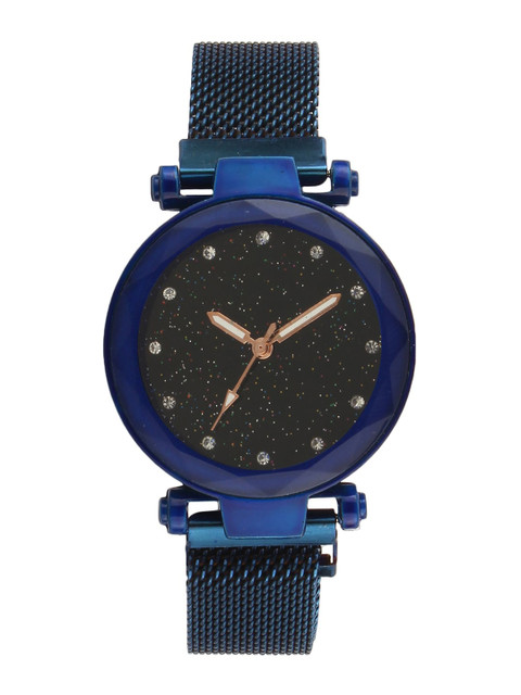 

FLUID Women Black Embellished Dial & Blue Bracelet Style Analogue Watch FL21-Mag-05-BL