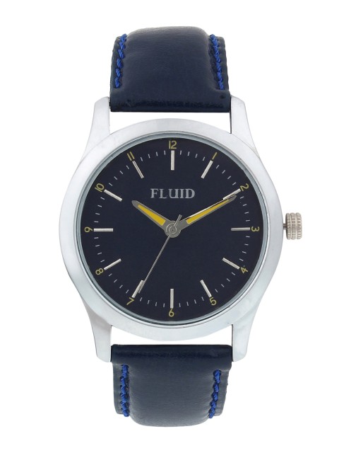 

FLUID Men Blue Printed Dial & Blue Leather Straps Analogue Watch FL21-715-BL01
