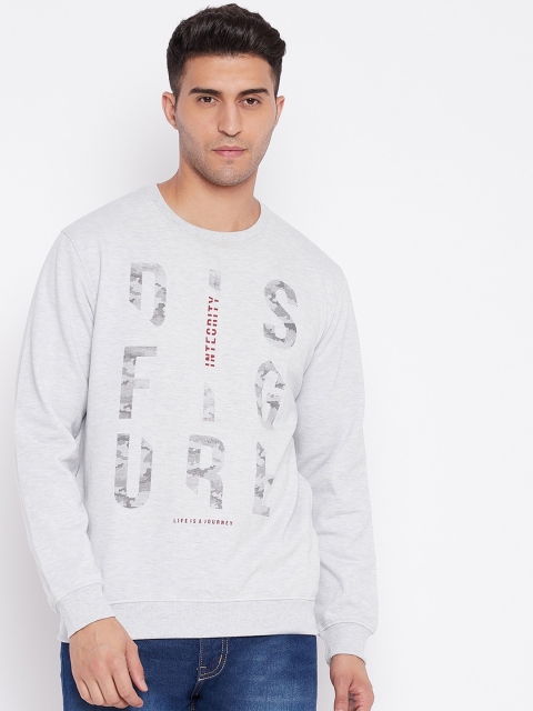 

Cantabil Men White Printed Sweatshirt