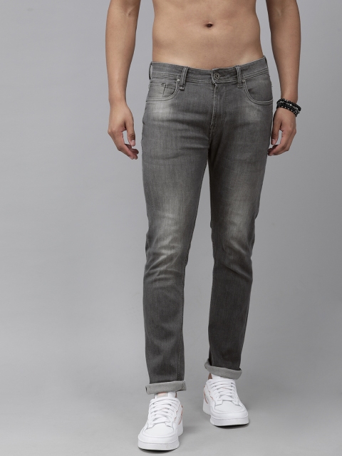 

The Roadster Lifestyle Co Men Grey Skinny Fit Heavy Fade Stretchable Jeans